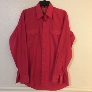 Vintage Pink Pearl Snap Western Shirt